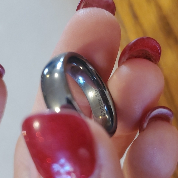 Sz 6 tungsten carbide wedding ring #6 - Picture 3 of 3